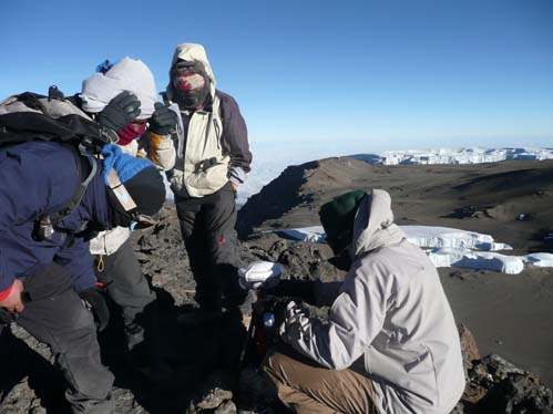 Rui Fernandes no topo do Kilimanjaro