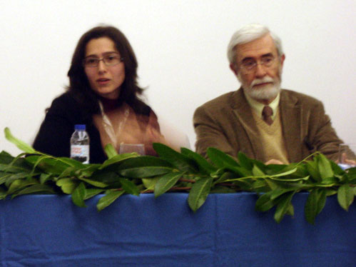 Cristina Vieira e professor Hlder Godinho