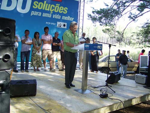 O Parque de Merendas do Tortosendo foi o local escolhido para a apresentao dos candidatos do PCP (Foto TortosendoPCP)