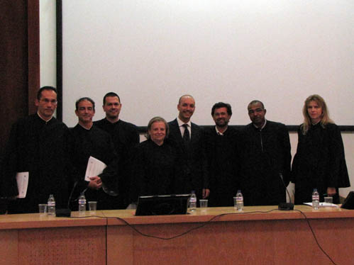 Bruno Travassos (ao centro) e os membros do júri