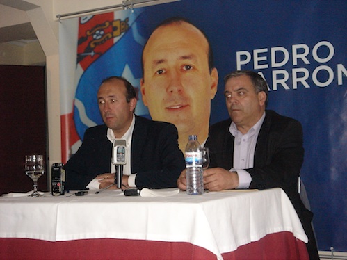 Pedro Farromba (à esquerda), junto do seu mandatário para o associativismo