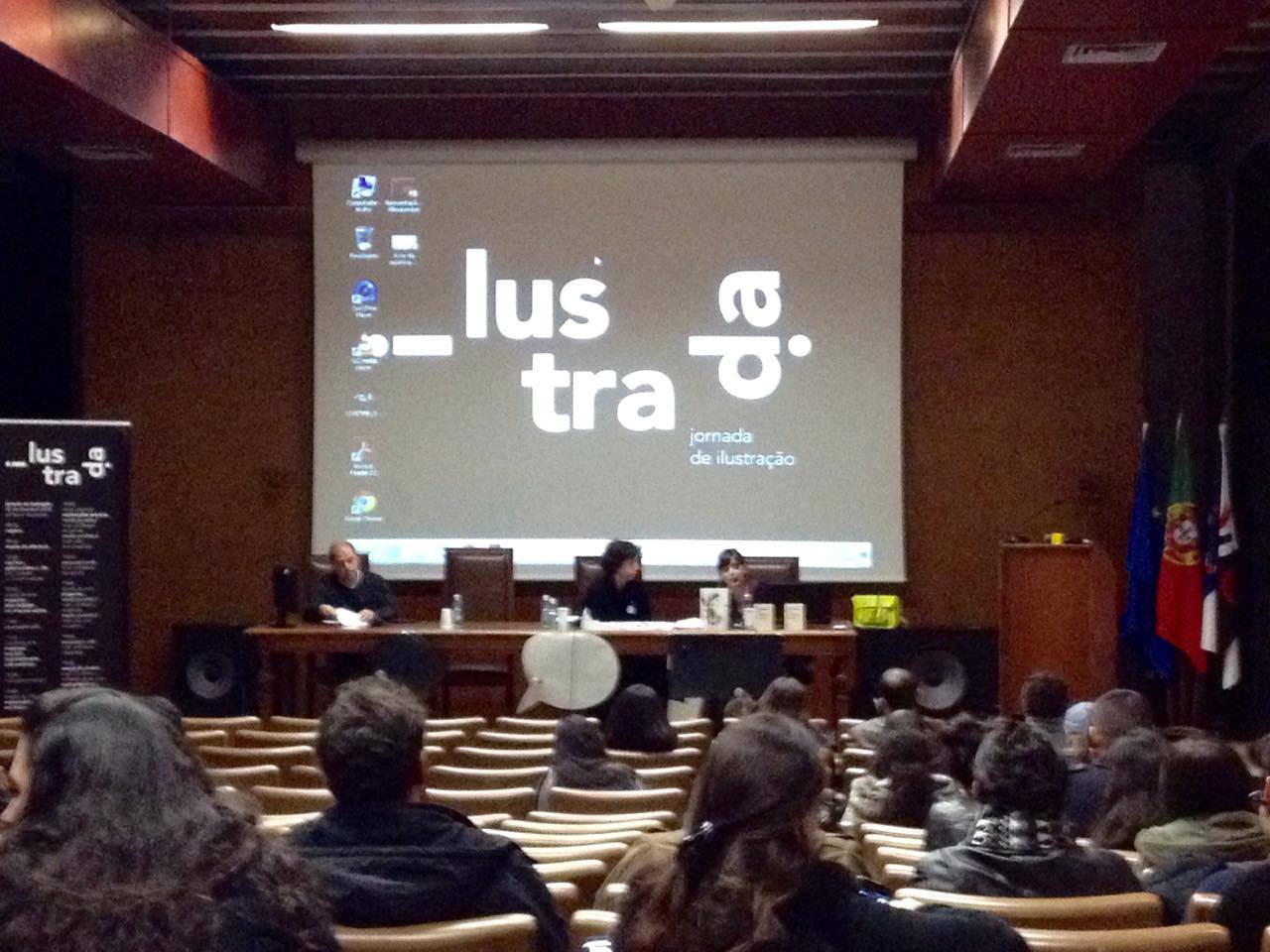 Na mesa estão Francisco Paiva (moderador), Cristina Salvador e a Ana Biscaia.                 

Foto tirada por: Catarina Moura.