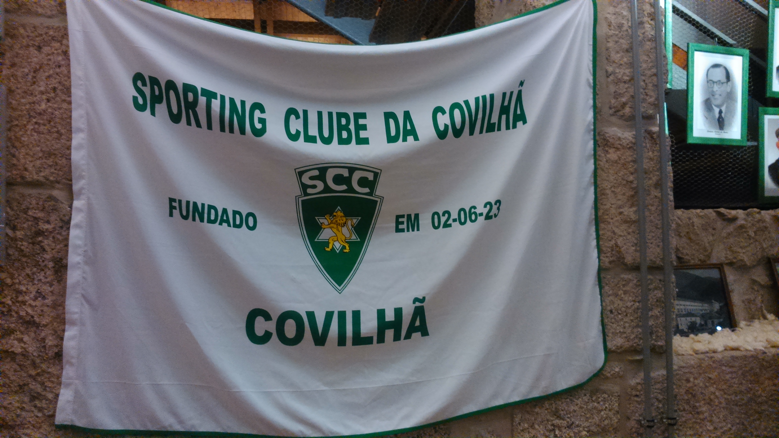 Bandeira com data Fundação Sporting Clube da Covilhã
Museu dos Lanifícios, Real Fábrica Veiga