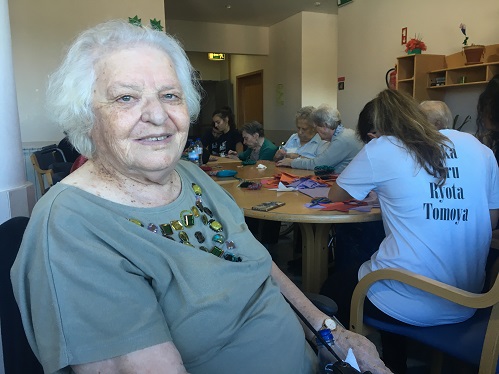 Aos 89 anos, Maria Evangelina Saraiva é residente da Santa Casa da Misericórdia.
