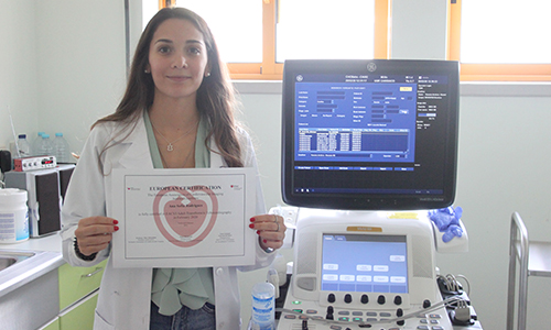 Ana Sofia Rodrigues trabalha desde 2013 no Laboratório de Ecocardiografia do CHUCB