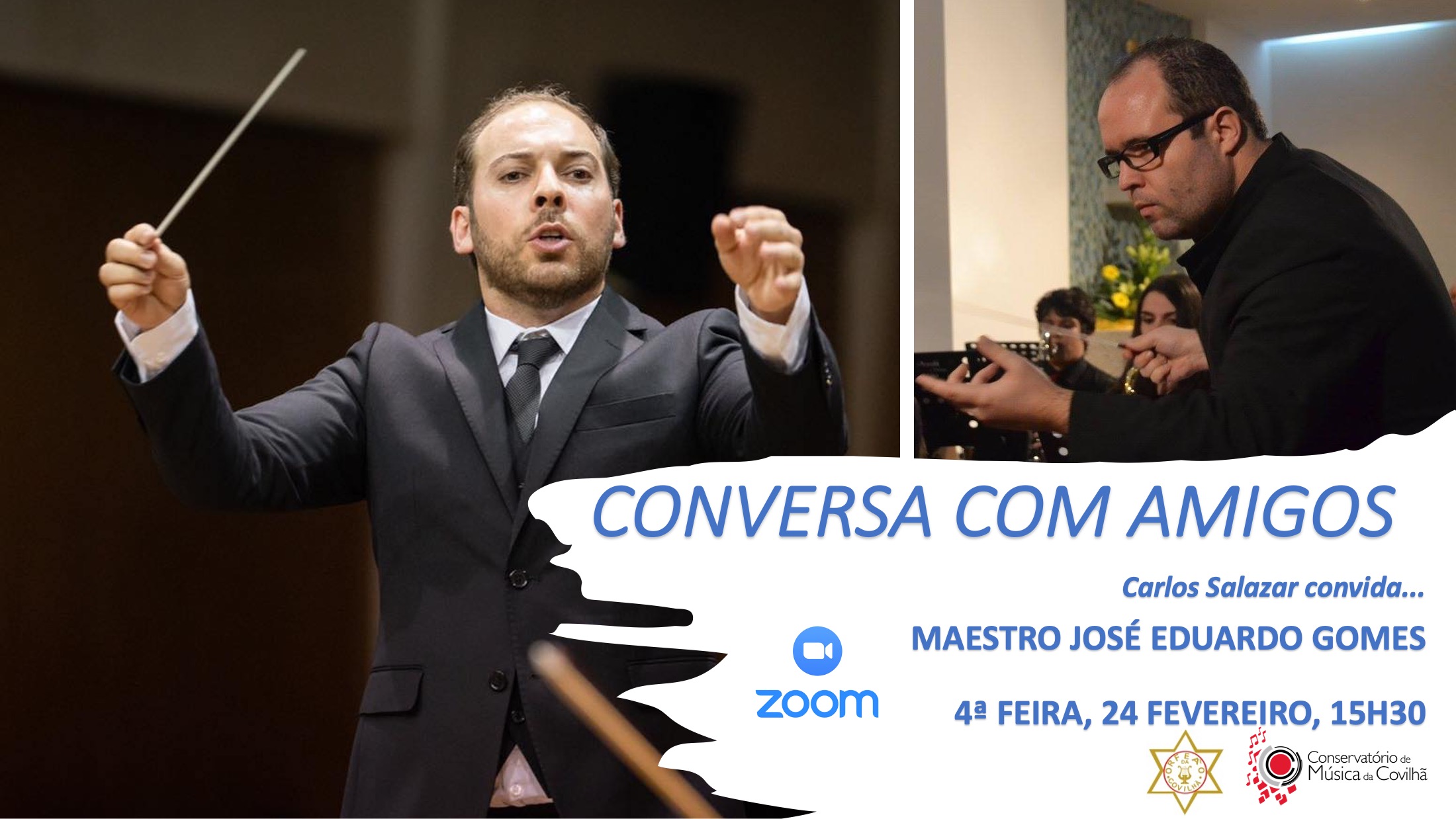 O primeiro convidado será o maestro José Eduardo Gomes