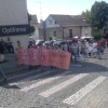 Os trabalhadores da Carveste manifestaram-se frente à Câmara de Belmonte