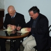 O Reitor da Universidade da Beira Interior, António Fidalgo, e o Presidente da Casa do Pessoal, Vítor Tomás Ferreira, enquanto assinavam o contrato