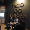A mesa da conversa: à esquerda Pedro Rodrigues; ao centro Ivo Rocha Silva e à direita Miguel Gigante.