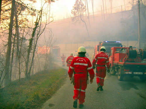 O fogo que deflagrou na zona da Guarda fez seis vtimas mortais