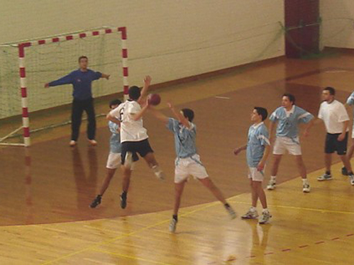 Um dos remates da equipa da Universidade da Beira Interior