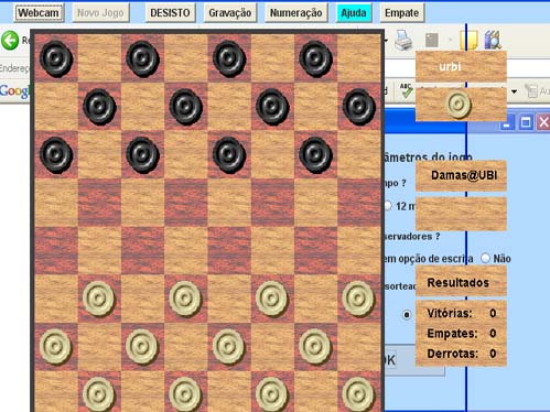 O site de jogos de damas clssicas desenvolvido na UBI