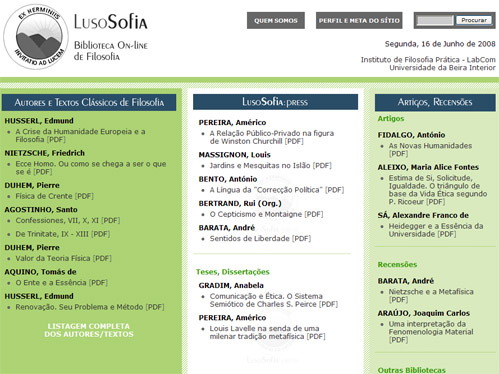 A LusoSofia  uma biblioteca on-line