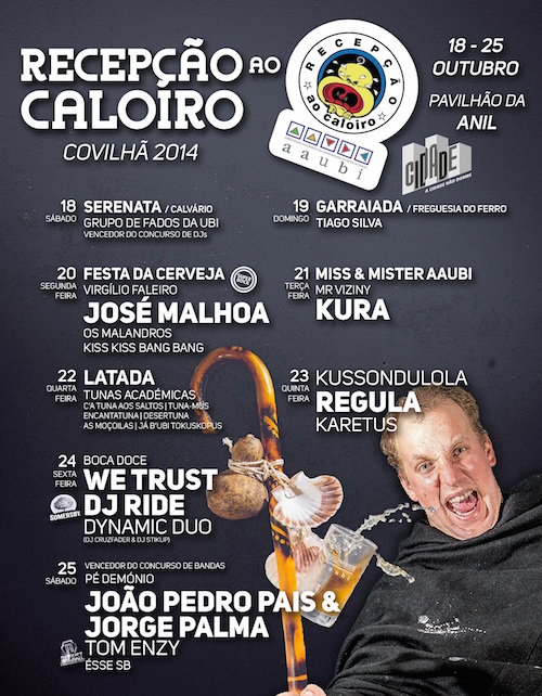 Cartaz Recepção Caloiro UBI AAUBI 2014