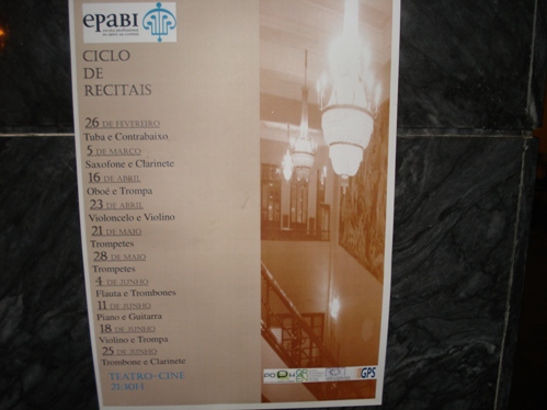 cartaz do programa de recitais