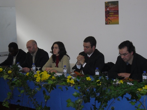 Mesa dos convidados para o lançamento das actas