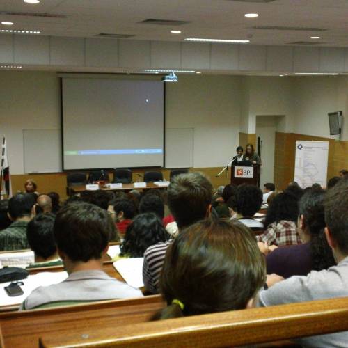 Cristina Casalinho em Conferência no Anfiteatro Videira Pires (Pólo IV),
Universidade da Beira Interior