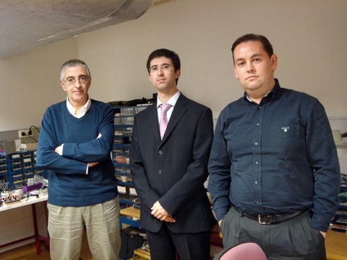 Hugo Pousinho, ao centro, foi o vencedor do melhor estágio, com Carlos Cabrita, à esquerda, e João Catalão, à direita