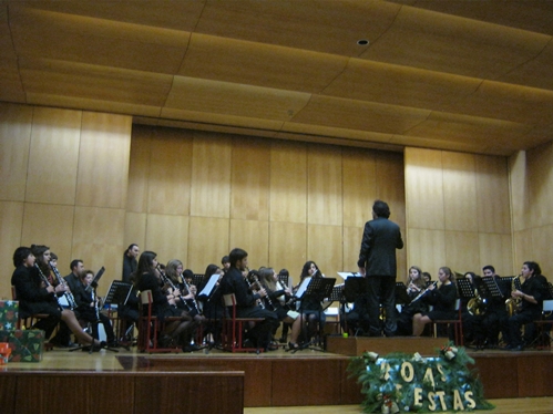 A Banda da Covilhã em concerto no anfiteatro das Sessões Solenes da UBI 