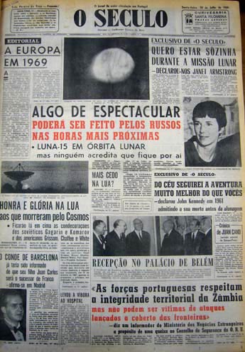 Capa do jornal 'O Século'