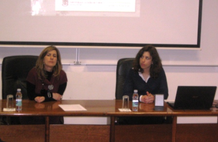 Helena Alves e Sara Fernandes na palestra acerca do 