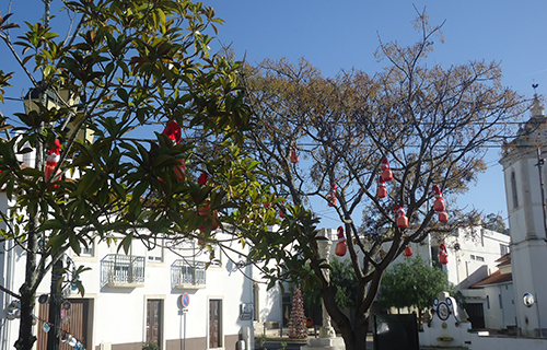 Largo da Aldeia de Maiorga enfeitado