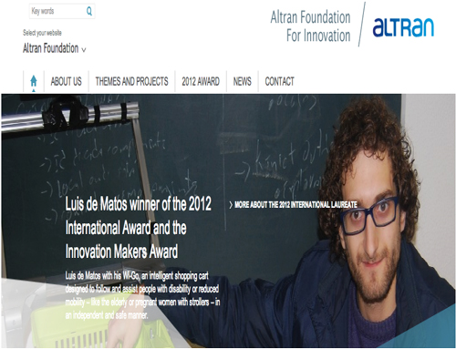 Luís de Matos venceu com o projecto wi-GO o prémio da Fundação Altran