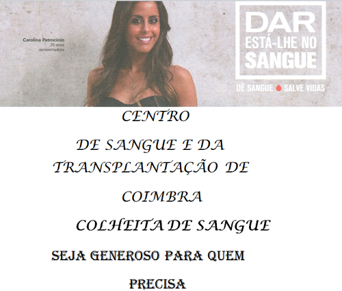 Cartaz da Recolha de Sangue