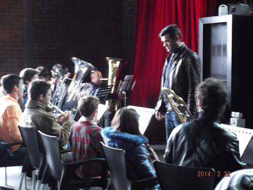 Paulo Gaspar em ensaios com alunos da Banda da Covilhã