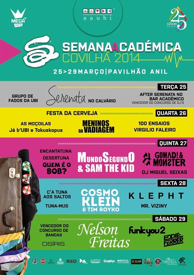 Cartaz da semana académica da Covilhã 2014