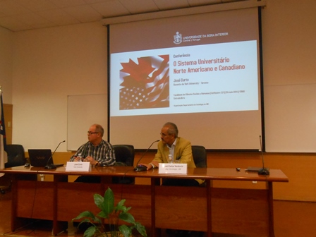 O professor José Curto e o professor José Venâncio, docente do departamento de Sociologia da UBI