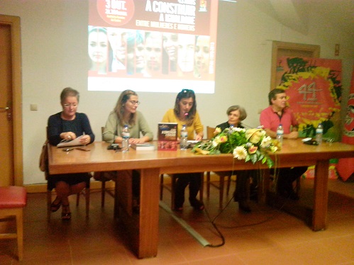 Fátima Messias, Catarina Sales, Maria do Céu e Luís Garra na apresentação do livro “43 anos a construir a igualdade entre mulheres e homens”.