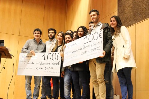 Participantes e vencedores com os cheques-prenda atribuídos pelo UBIQuímica
