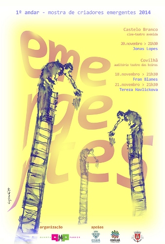 Cartaz do projeto 1º Andar - mostra de criadores emergentes 2014