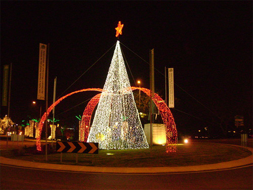 Um dos muitos efeitos natalícios visíveis na cidade  
