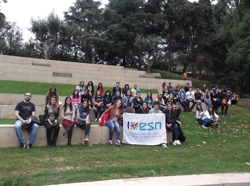 Estudantes Erasmus na excursão para Coimbra