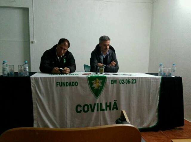 Filipe Gouveia treinador do Sporting da Covilhã durante a conferência de imprensa.