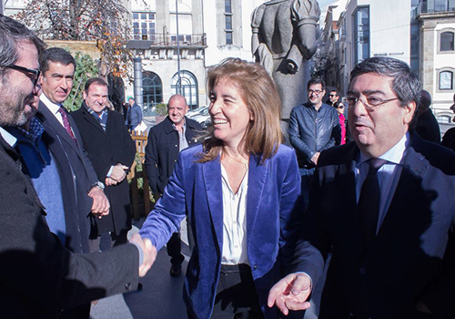 Ana Mendes Godinho deslocou-se à Covilhã na quinta-feira, 4 de janeiro (foto: CMC)