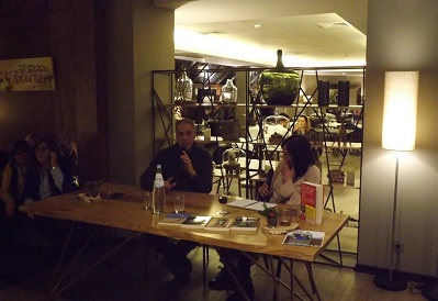 Rodrigo Guedes de Carvalho num Café Literário no hotel Puralã