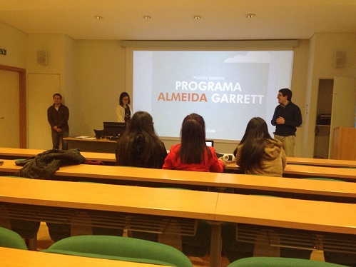 Apresentação de programa Garret para estudantes de medicina no anfiteatro verde.