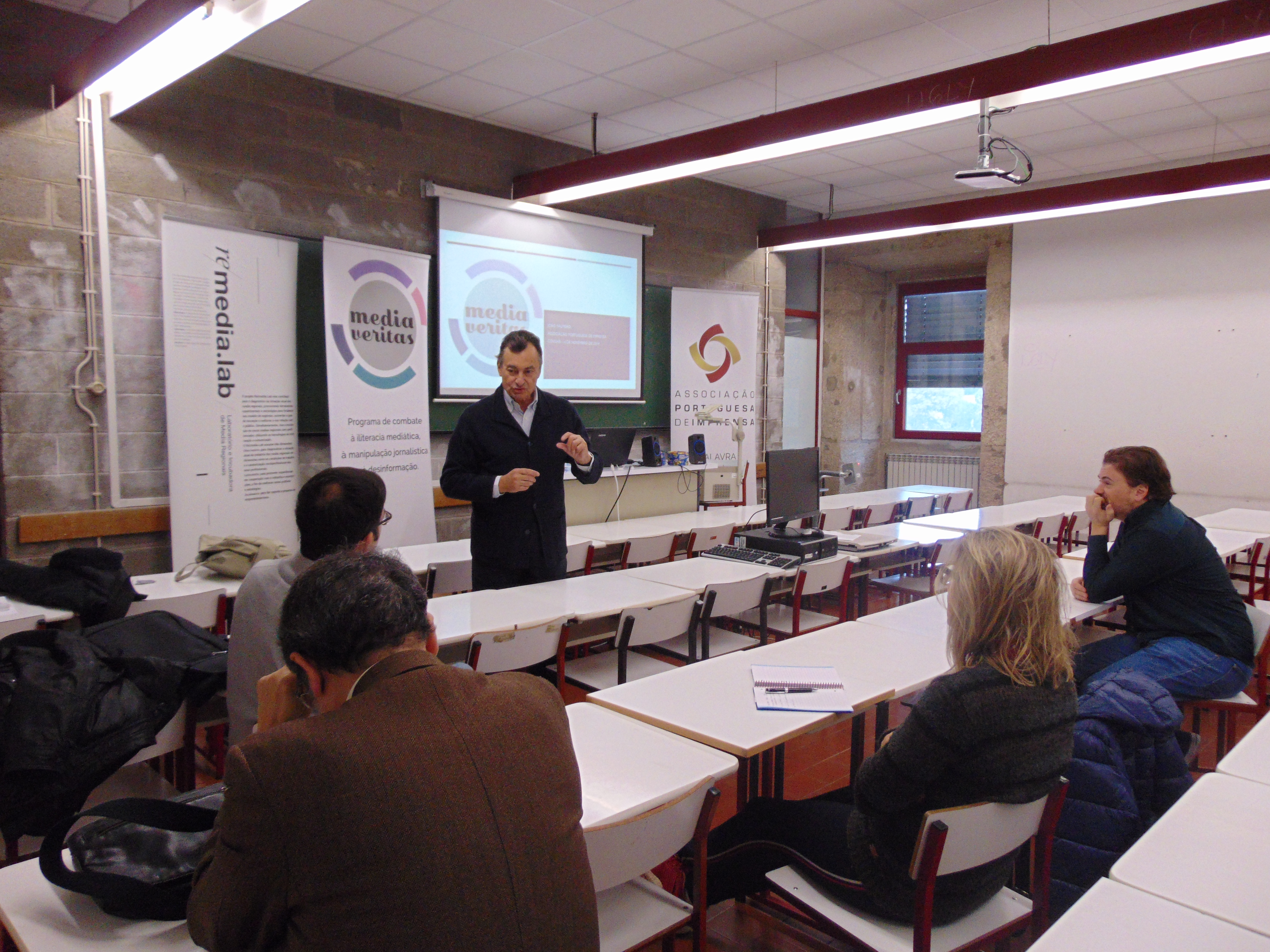 A apresentação do projeto contou com a presença do diretor da Associação Portuguesa de Imprensa, João Palmeiro.