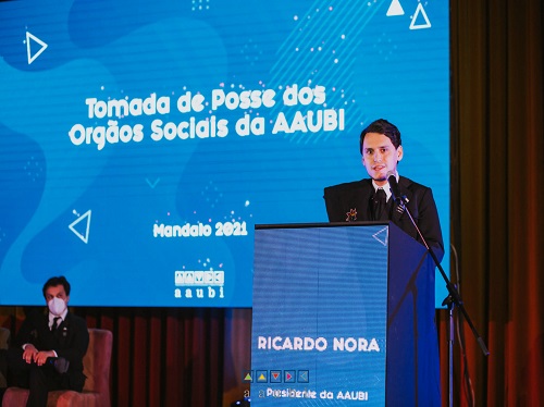 Ricardo Nora durante a tomada de posse 
Foto: Associação Académica da Universidade da Beira Interior