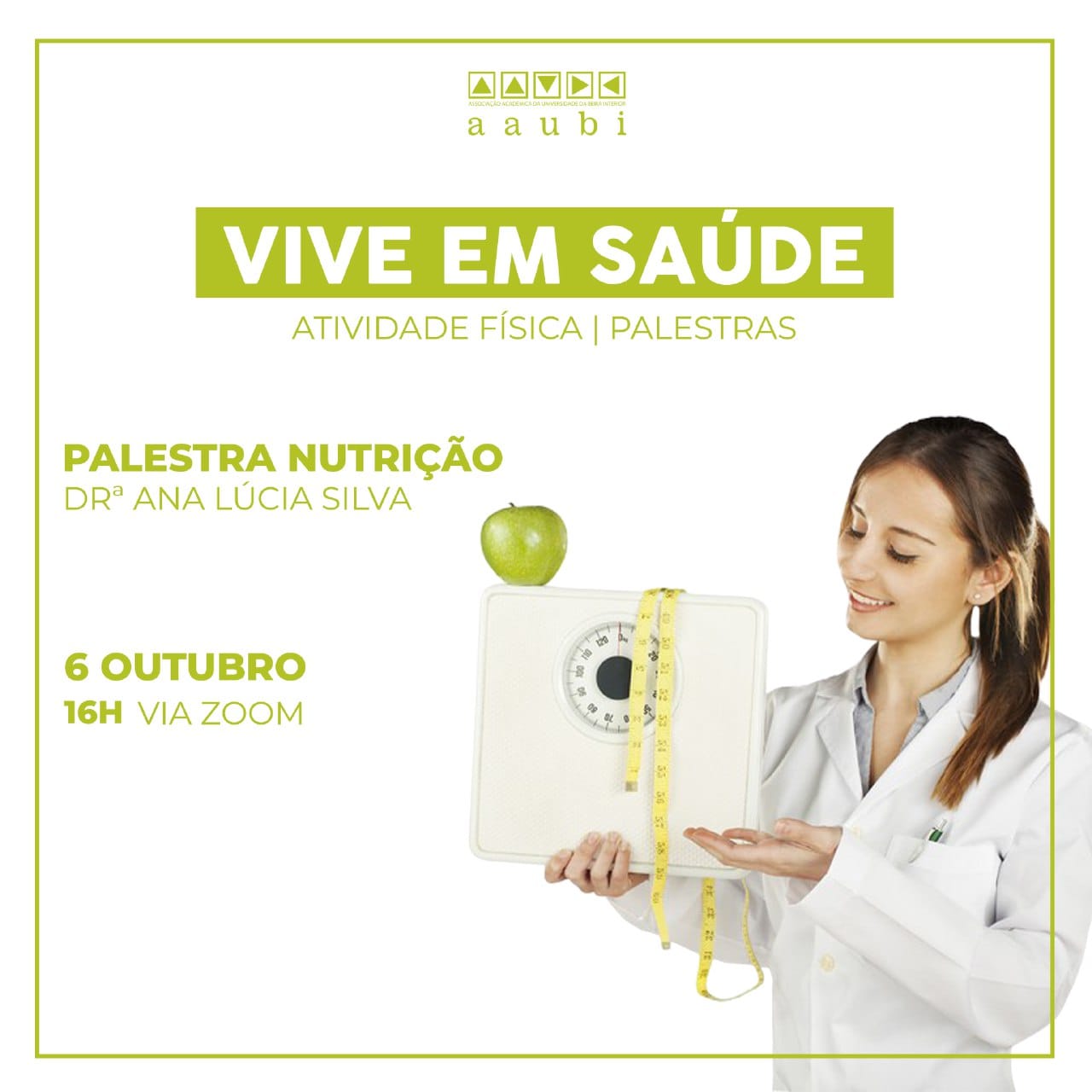 Palestra sobre nutrição 'Vive em Saúde' da AAUBI