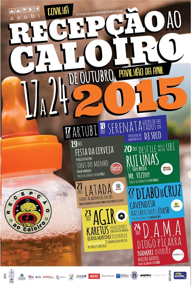 Cartaz Receção ao Caloiro 2015