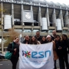 Alguns estudantes Erasmus visitando o Estádio Santiago Barnabéu, em Madrid.