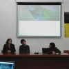 Da esquerda para a direita: Cátia Biscaia, Bruno Carnide e Maribel R. Fidalgo. Oradores da terceira sessão do Bits.Doc .