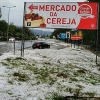 Granizo caiu com grande intensidade este domingo, 31 de maio.  D.R.